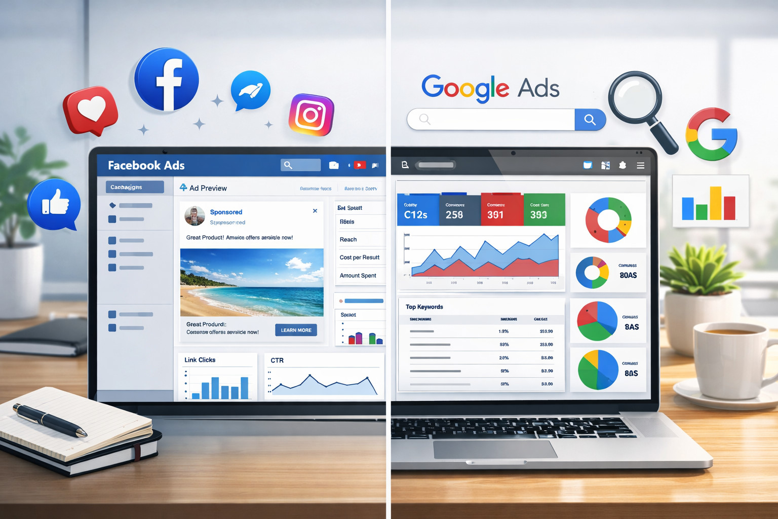 Facebook Ads vs Google Ads: 7 Powerful Differences Every Business ...